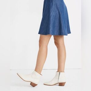 Madewell The Charley Boot in Leather Sz 6.5 Cream